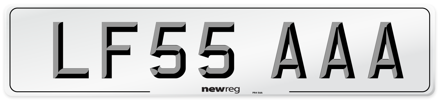 LF55 AAA Number Plate from New Reg